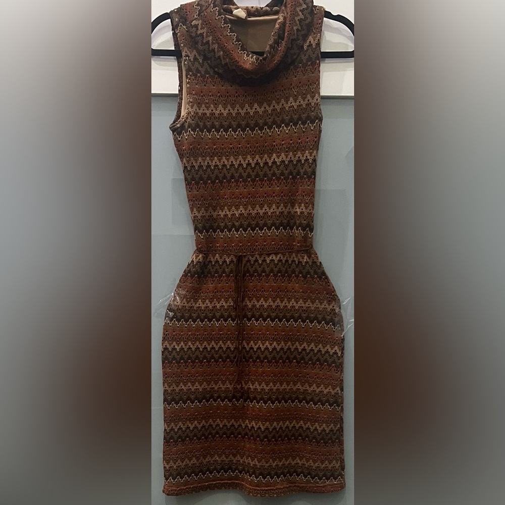 NAPOLI Elegant Multicolor Knit Dress Size Small